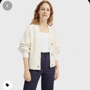 Everlane Texture Cotton Crop Cardigan